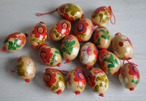 Osterschmuck bemalte ostereier - osterschmuck,