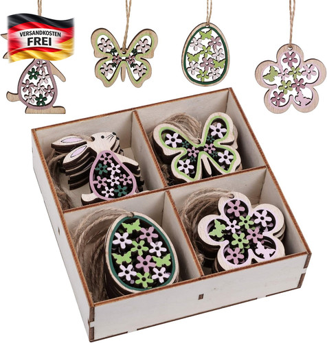 Osterdeko holz anhänger - osterdeko, set