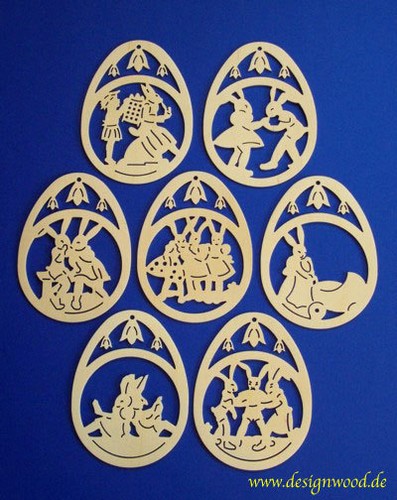 7er set ostereier osterschmuck - 7er-set,